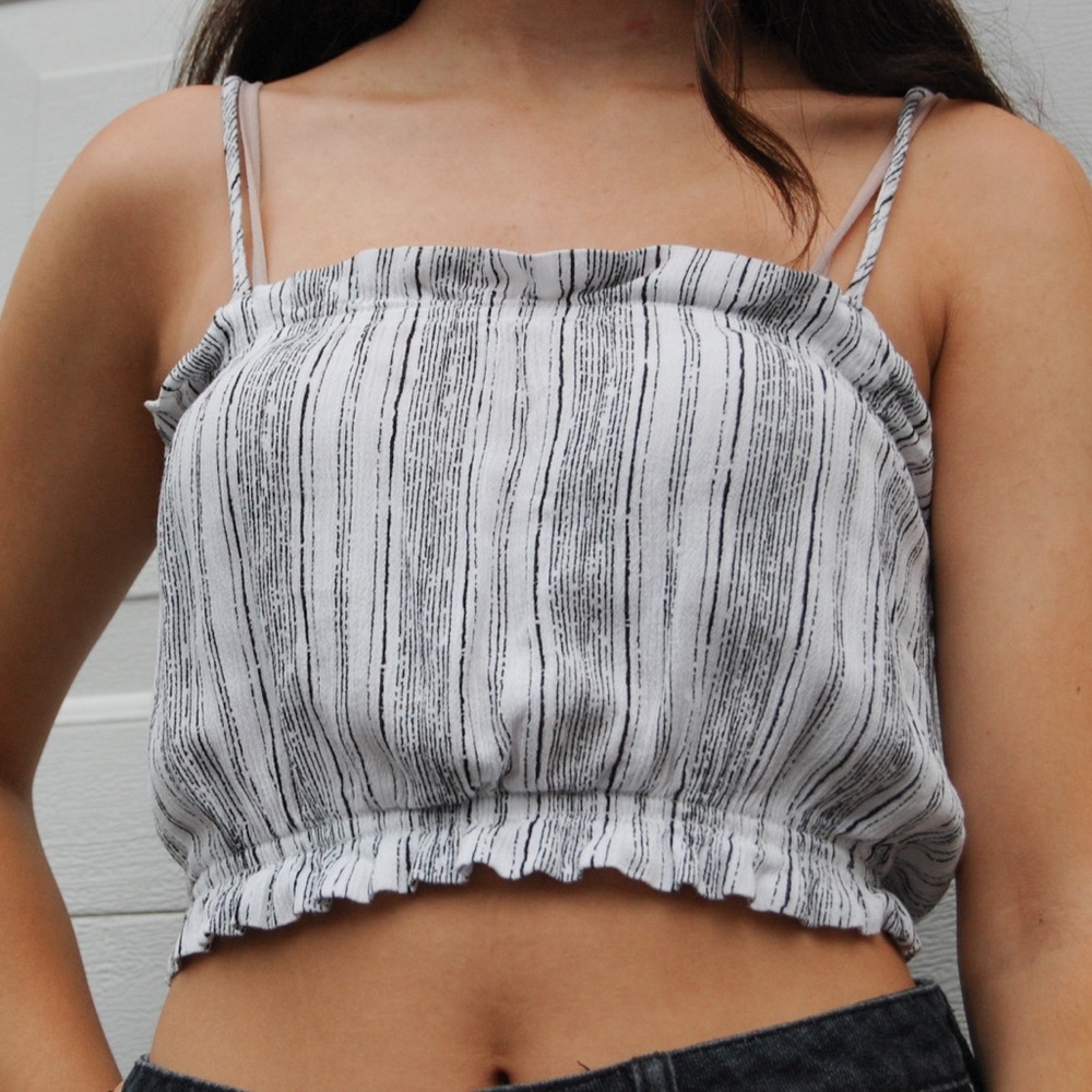 White stripped tank top